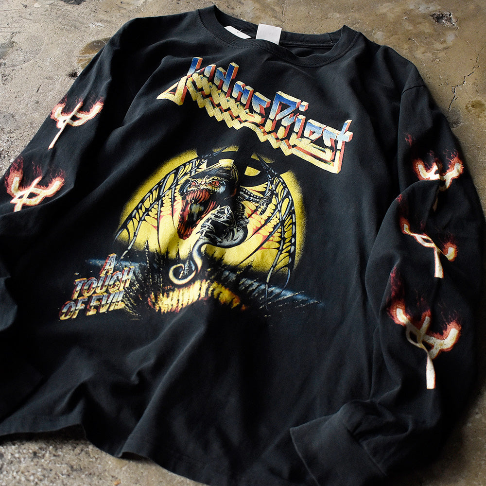 Y2K Judas Priest “A Touch of Evil” ロングスリーブTシャツ 240302H