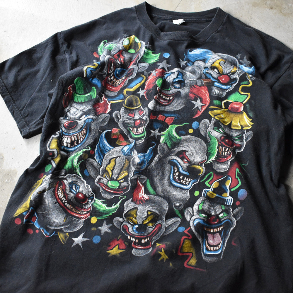 リキッドブルー ピエロ グラフィックTシャツ 2011年 ブラック 古着