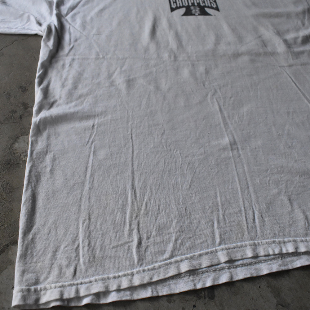 90-00's Anvil “WEST COAST CHOPPERS” 両面プリント クロスロゴ Tシャツ 240429