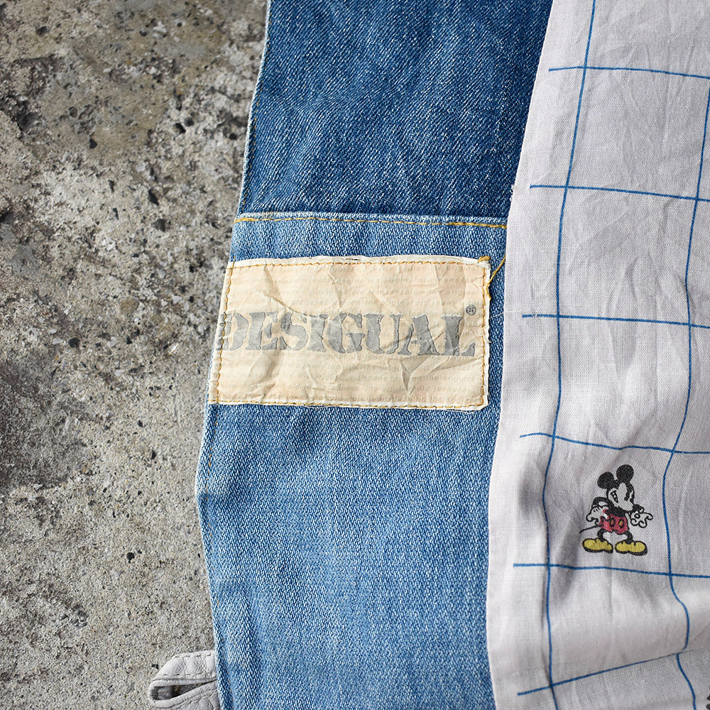 80’s Desigual “Mickey/アイコニックジャケット” パッチワーク デニムジャケット  250619H