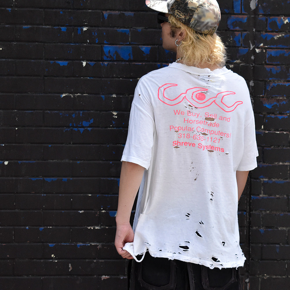 80's ボロ！ “Shreve Systems“ Tシャツ USA製 240803H