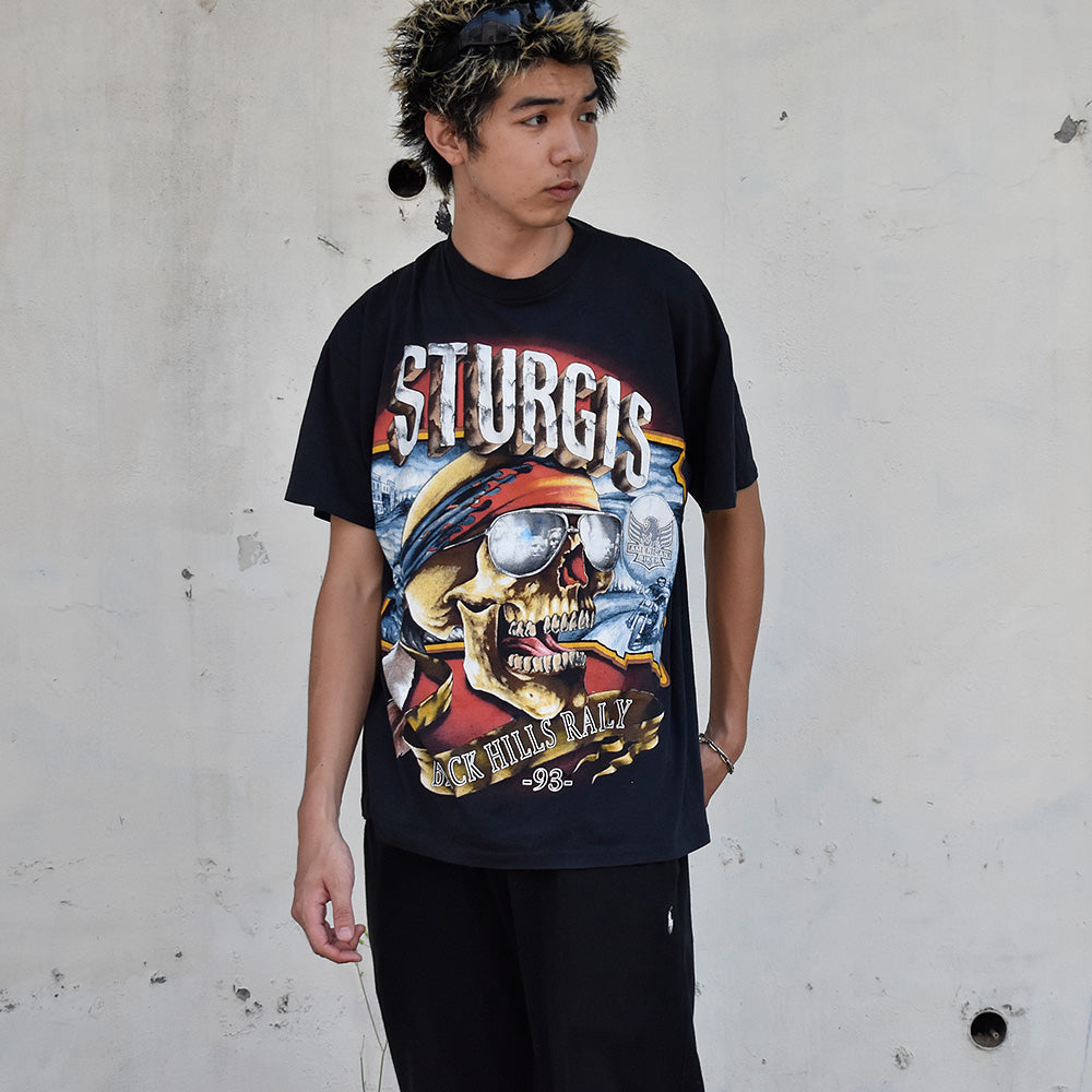 90's “Sturgis Black Hills Rally” スカル バイク Tシャツ 250823H