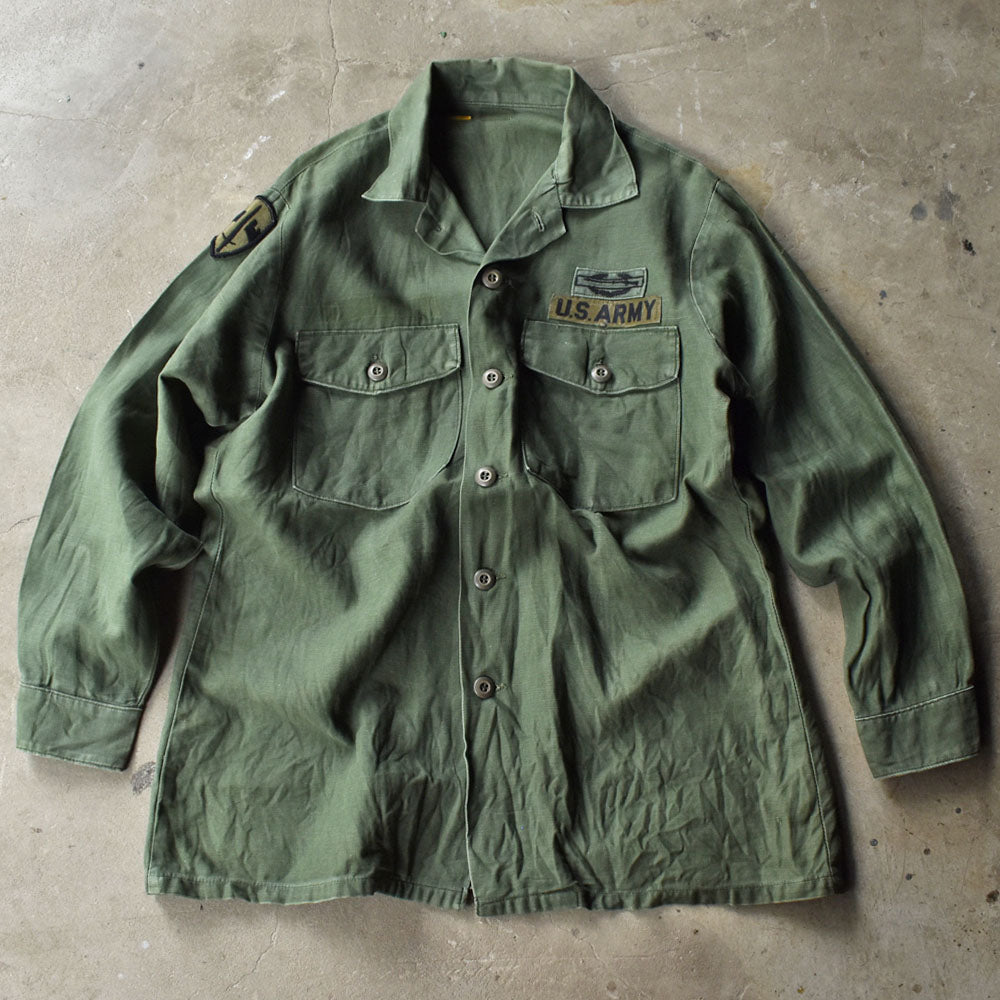 70's　U.S.ARMY シャツ袖 7th ユーティリティシャツ　230911