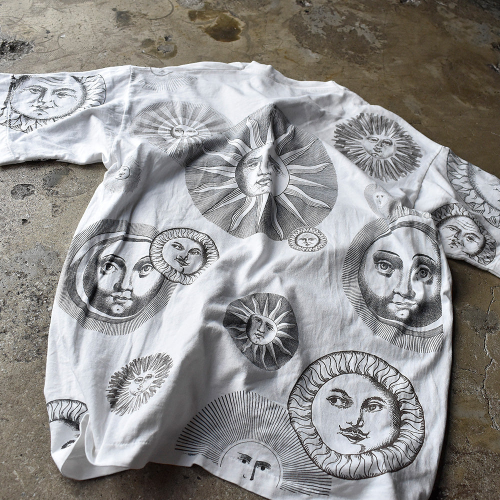 90's マルチ！AOP！ “FORNASETTI“ SUN & MOON Tシャツ 240811H