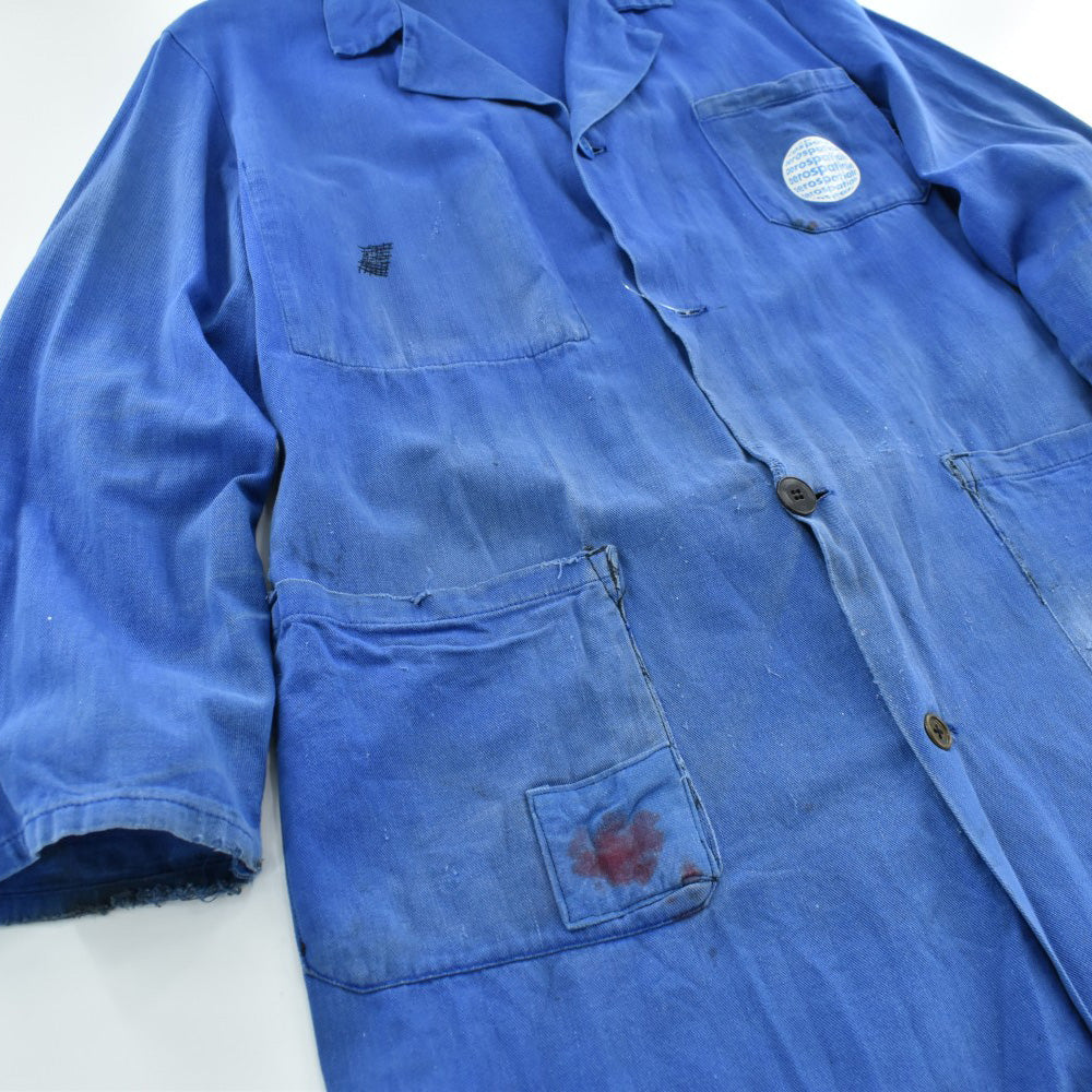 70’s aerospatiale ボロ&フェード フレンチワーク ショップコート 261027H