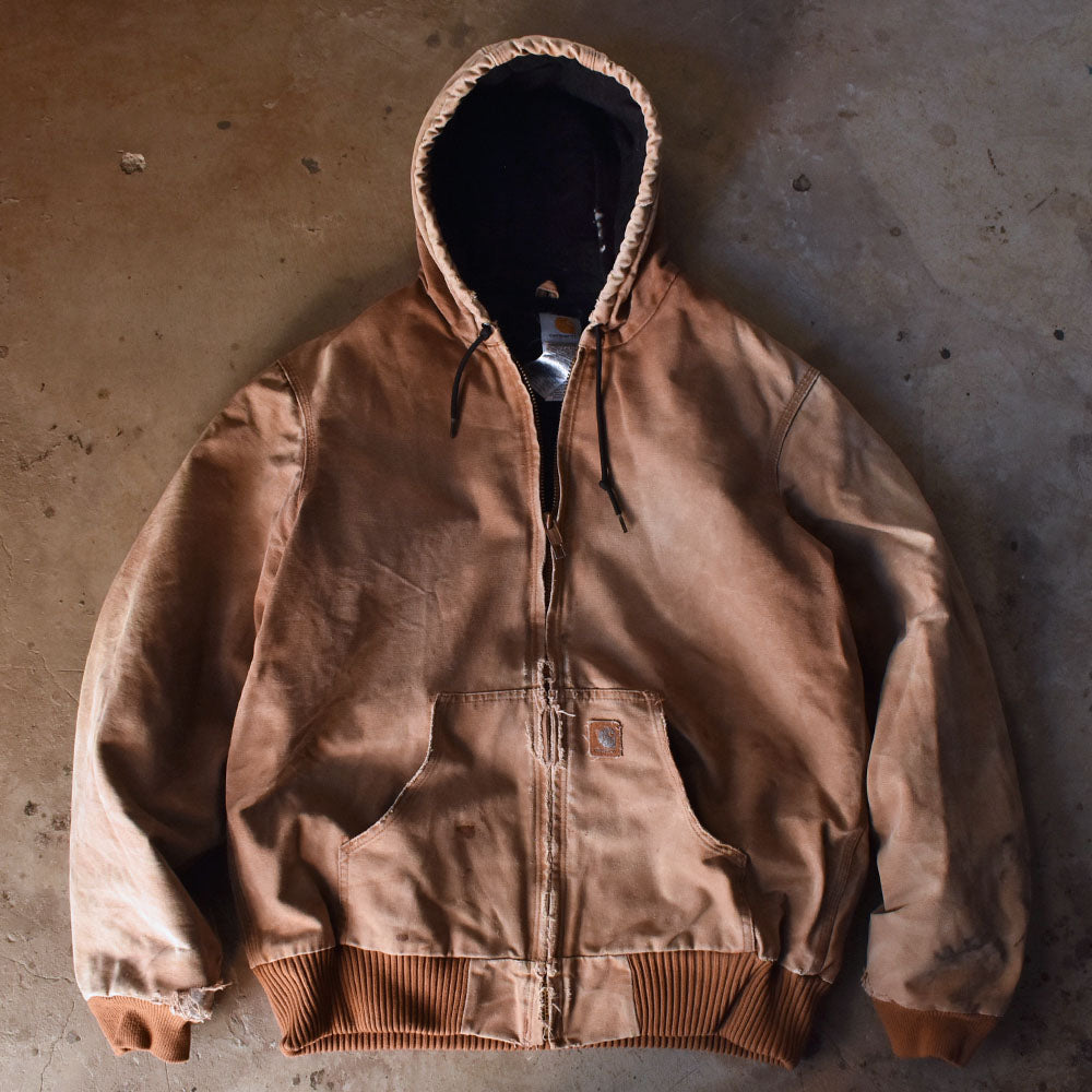 Carhartt 雰囲気◎ BORO ダメージ！ キルティングライナー アクティブパーカー 231210