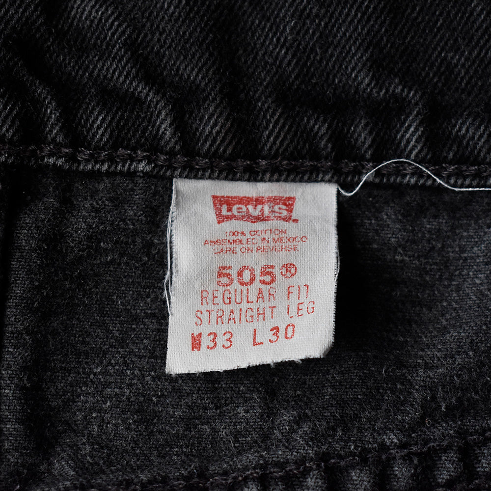 90's Levi's 505 ブラックデニムパンツ 231004H