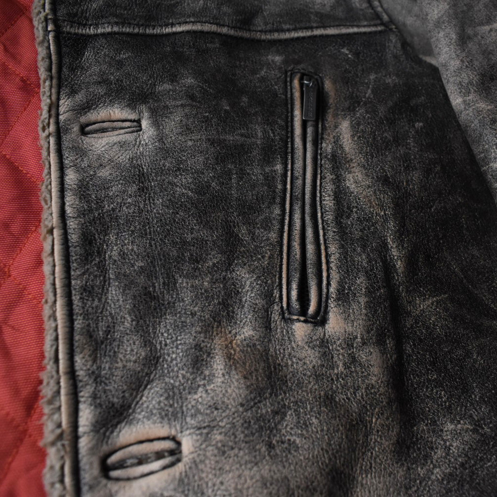 90’s Trapper レザージャケット カーコート 鬼フェード 251118H