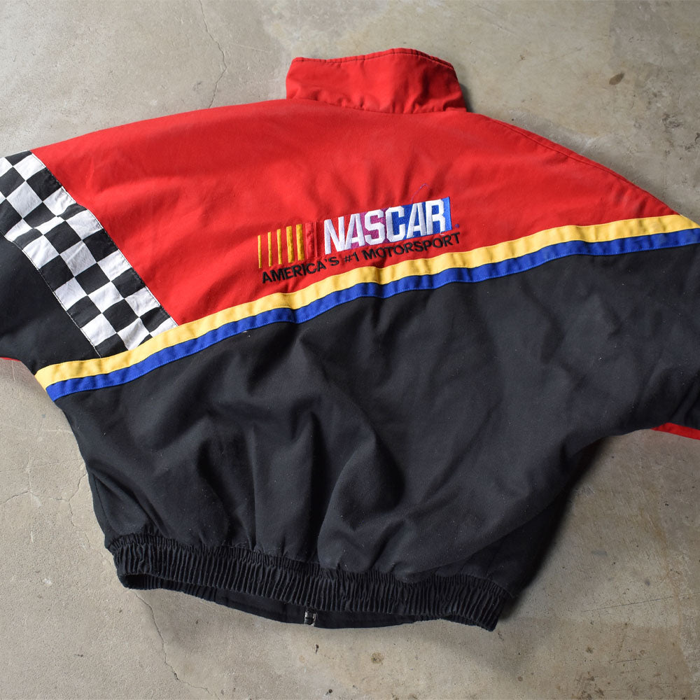 NASCAR　90年代　Motorsports　レーシングジャケット　刺繍　黒LEONのアウター