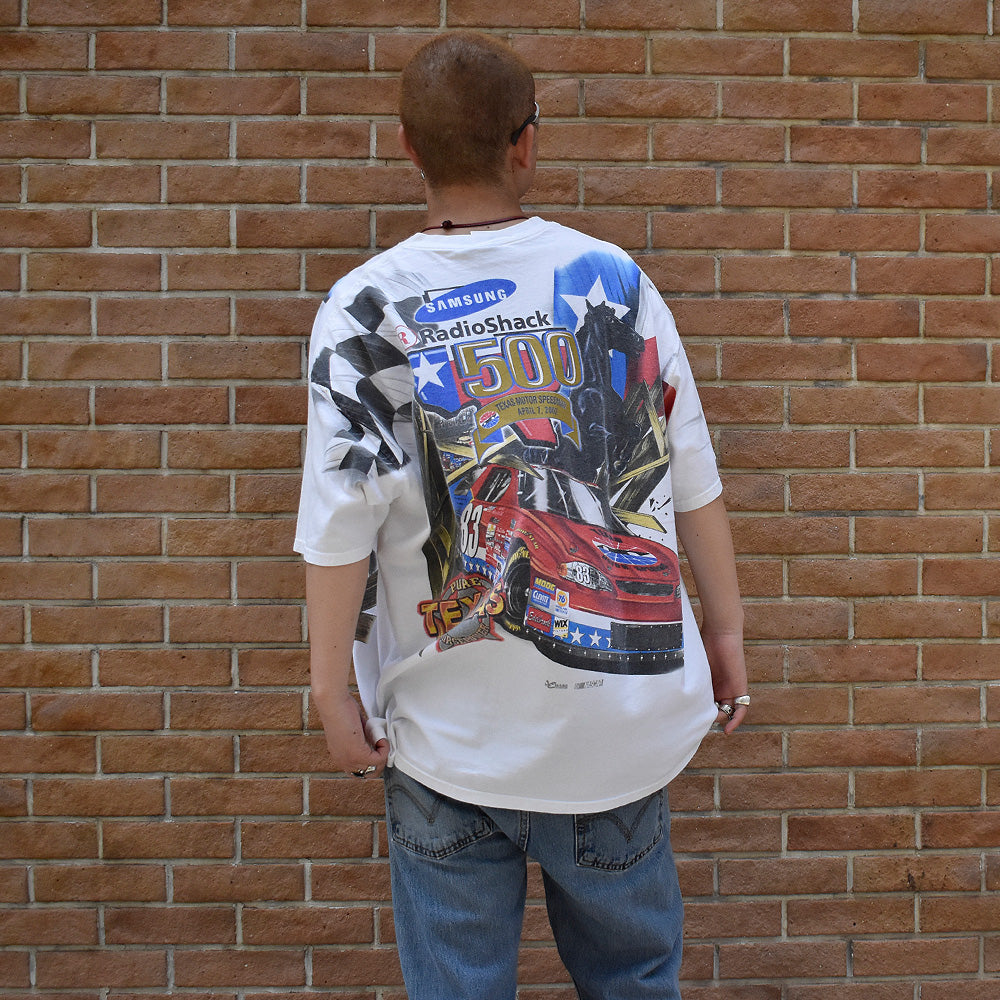 Y2K AOP！ CHASE AUTHENTICS “TEXAS MOTOR SPEEDWAY“ レーシングTシャツ 250704H