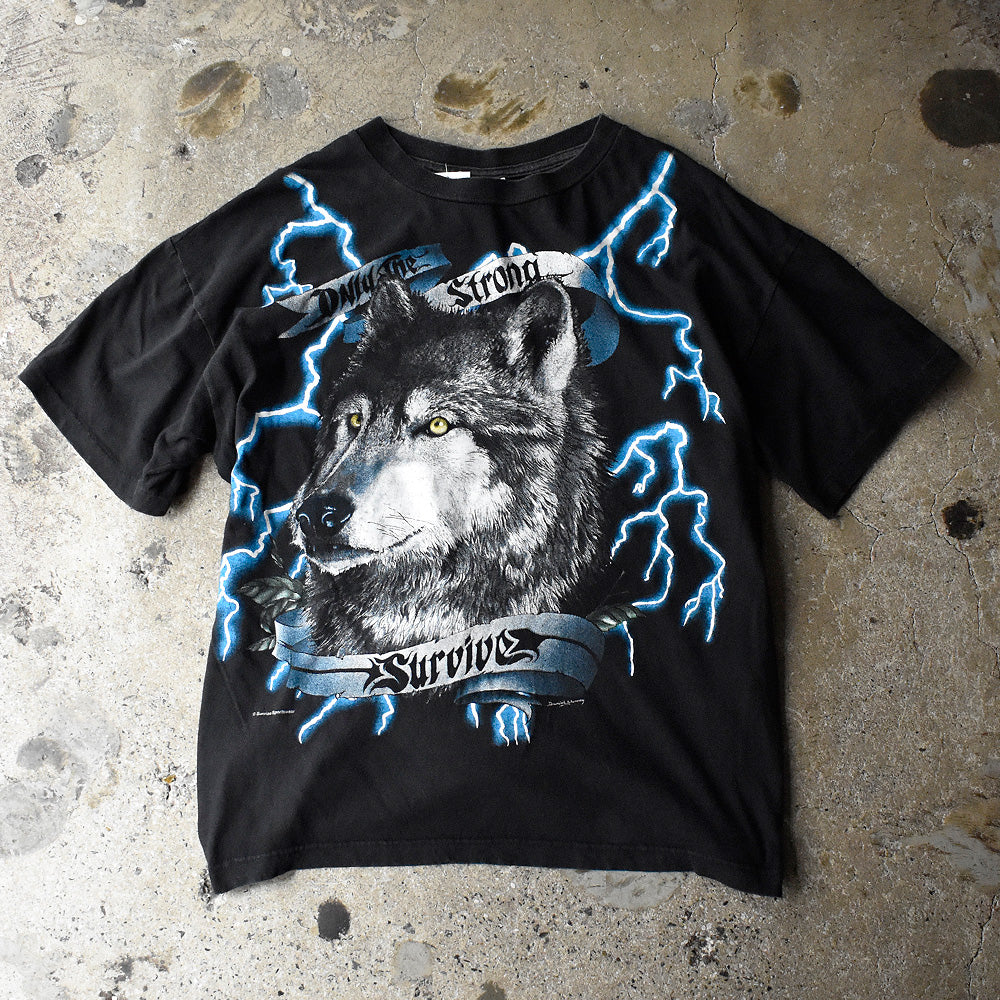 90’s AMERICAN THUNDER "ウルフ" Tシャツ 250604H
