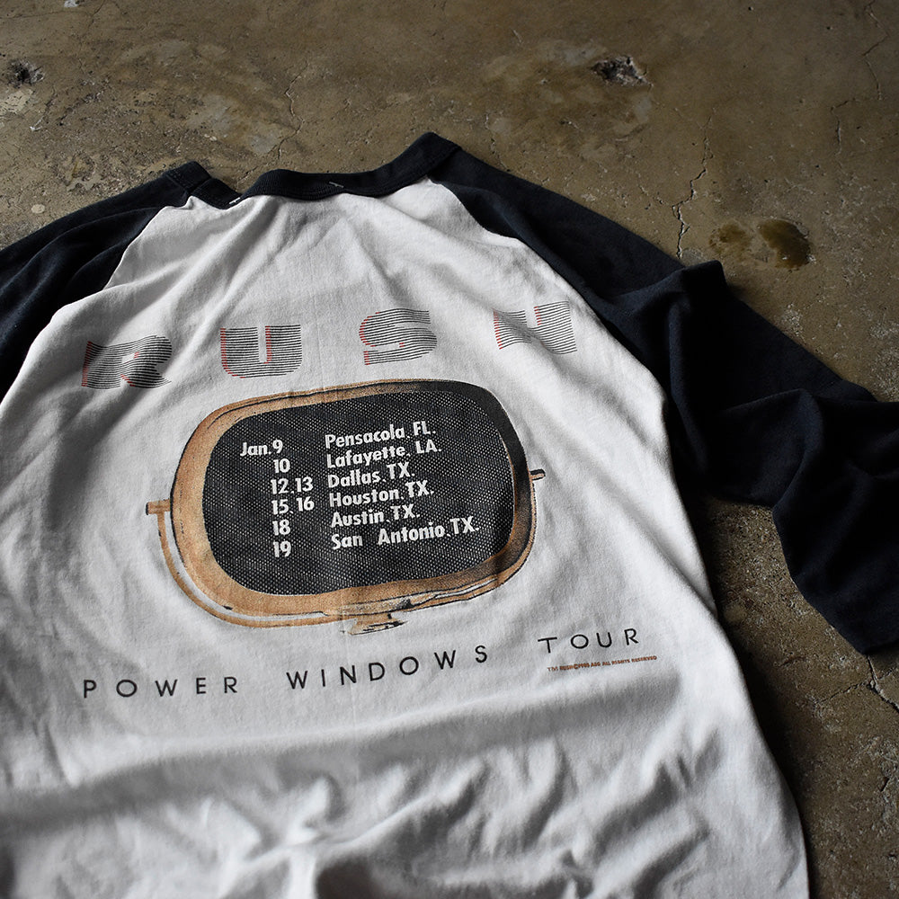80's Rush “Power Windows“ Tour ラグランスリーブTシャツ 240824H