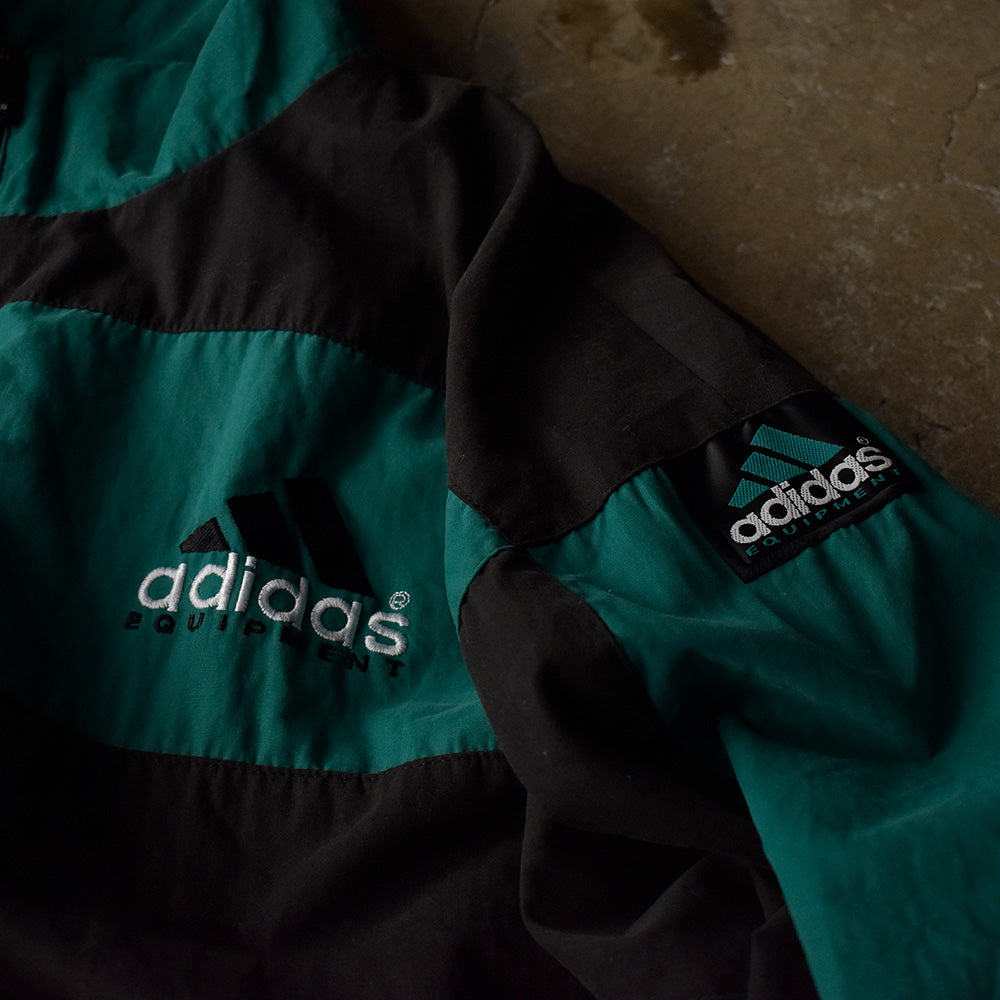 90's adidas EQUIPMENT ボーダー柄 フルジップジャケット 231012H
