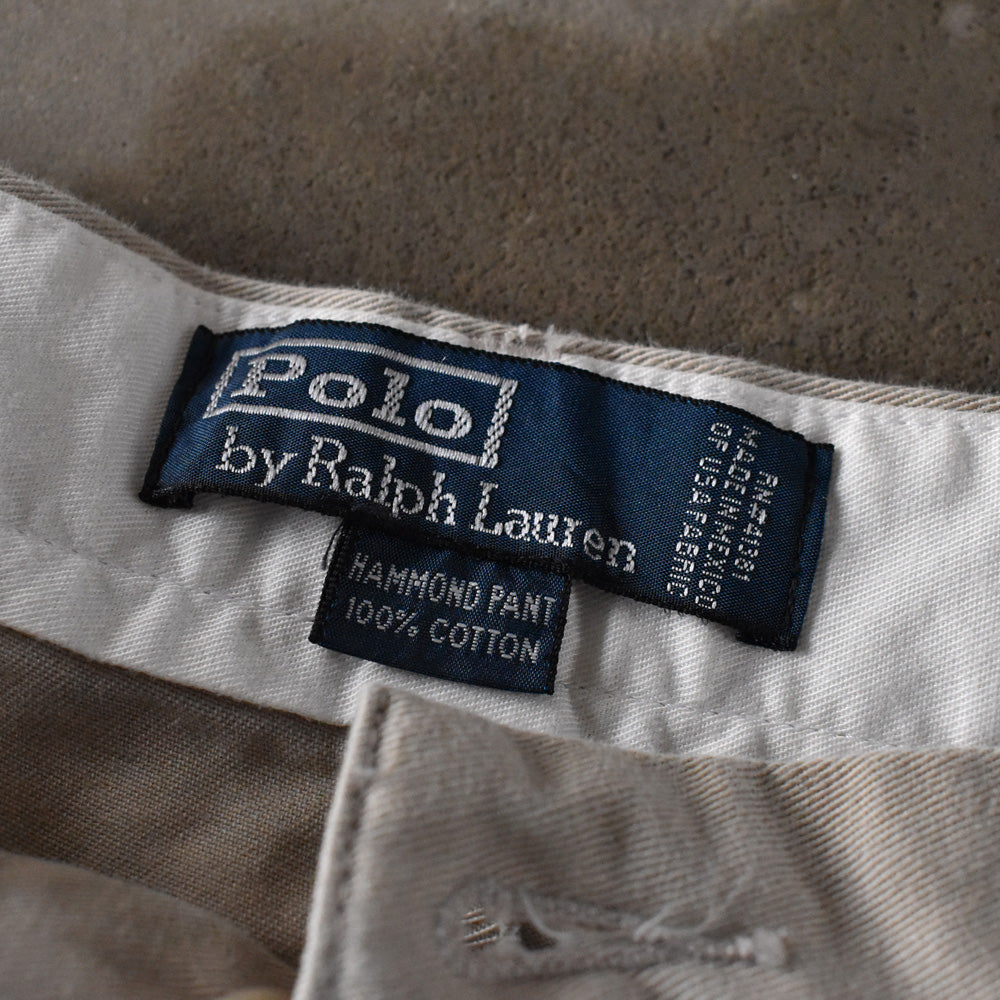 90's Polo Ralph Lauren “HAMMOND PANT” ツータック チノパン 240321 S2025