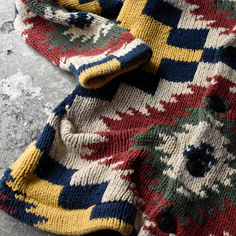 DENIM&SUPPLY RALPH LAUREN ショールカラー ネイティブ柄 カーディガン 241120H