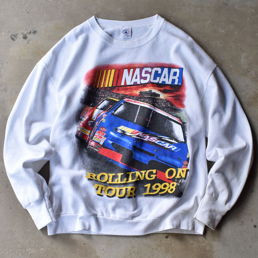 90’s NASCAR “ROLLING ON TOUR 1998” レーシング スウェット USA製 240522