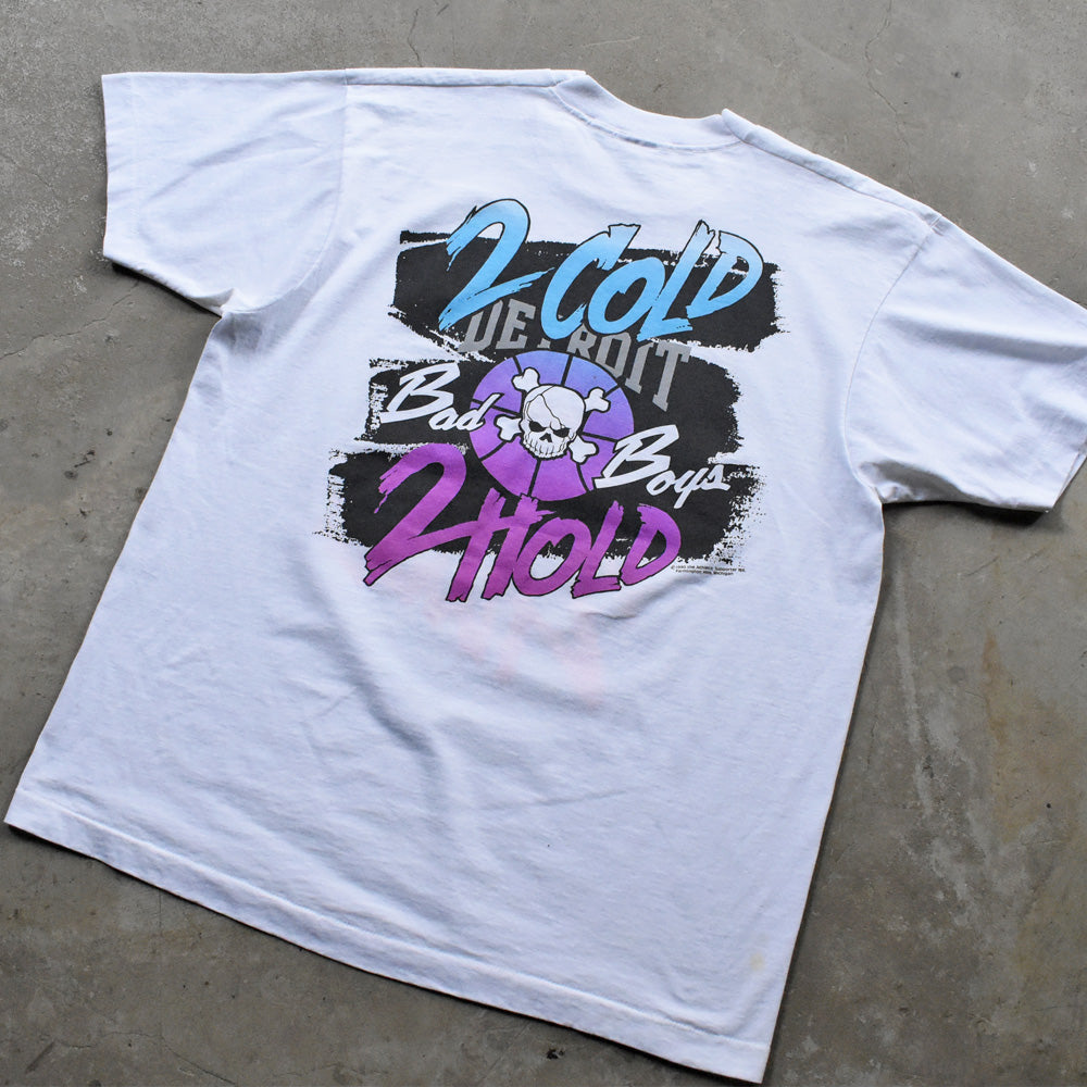 90's “NBA Detroit Pistons / BAD BOYS” スカル バスケ Tシャツ USA製 250615