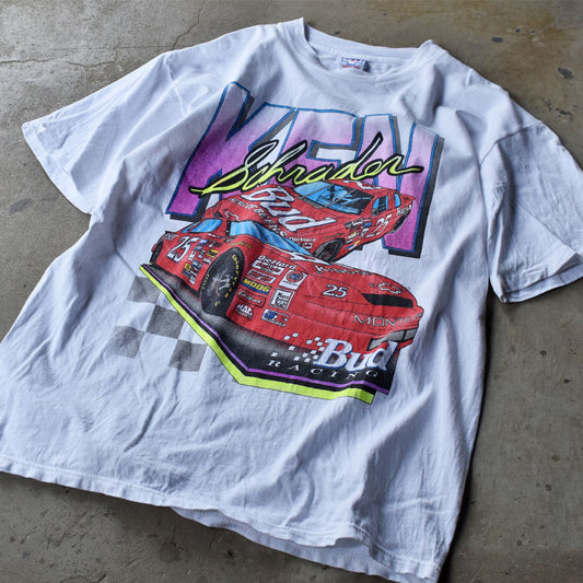 90's "Ken Schrader/ケン・シュレーダー #25" 両面プリント レーシングTシャツ USA製 230615