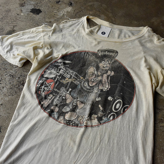 80's Onslaught “dive！” Art by Rob Fletcher ロック Tシャツ 250709H