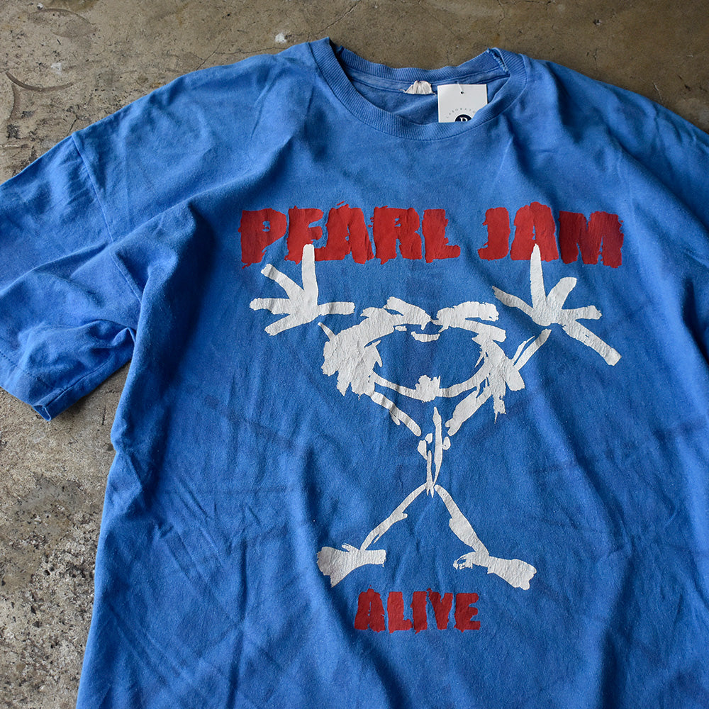 90's PEARL JAM “ALIVE“ blue color！ ロック Tシャツ 250719H