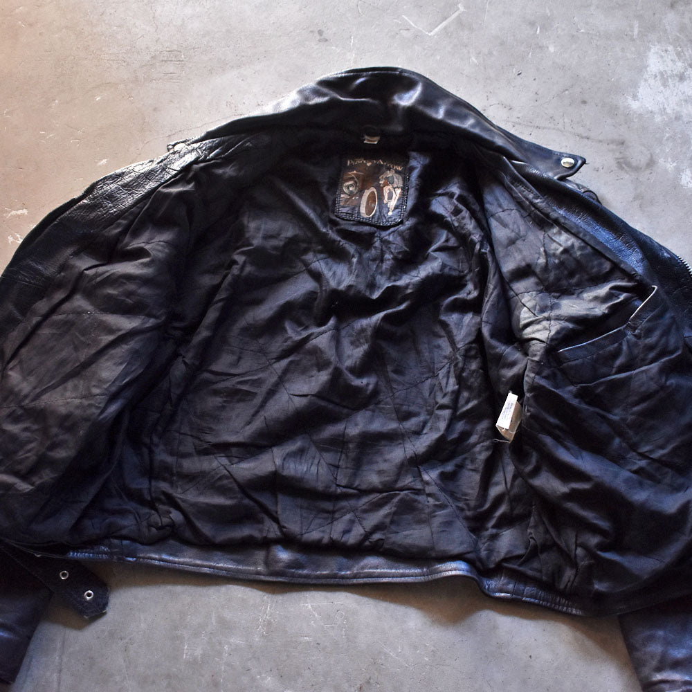 80-90’s THE Piero e arrow ライダース レザージャケット 52size 240218