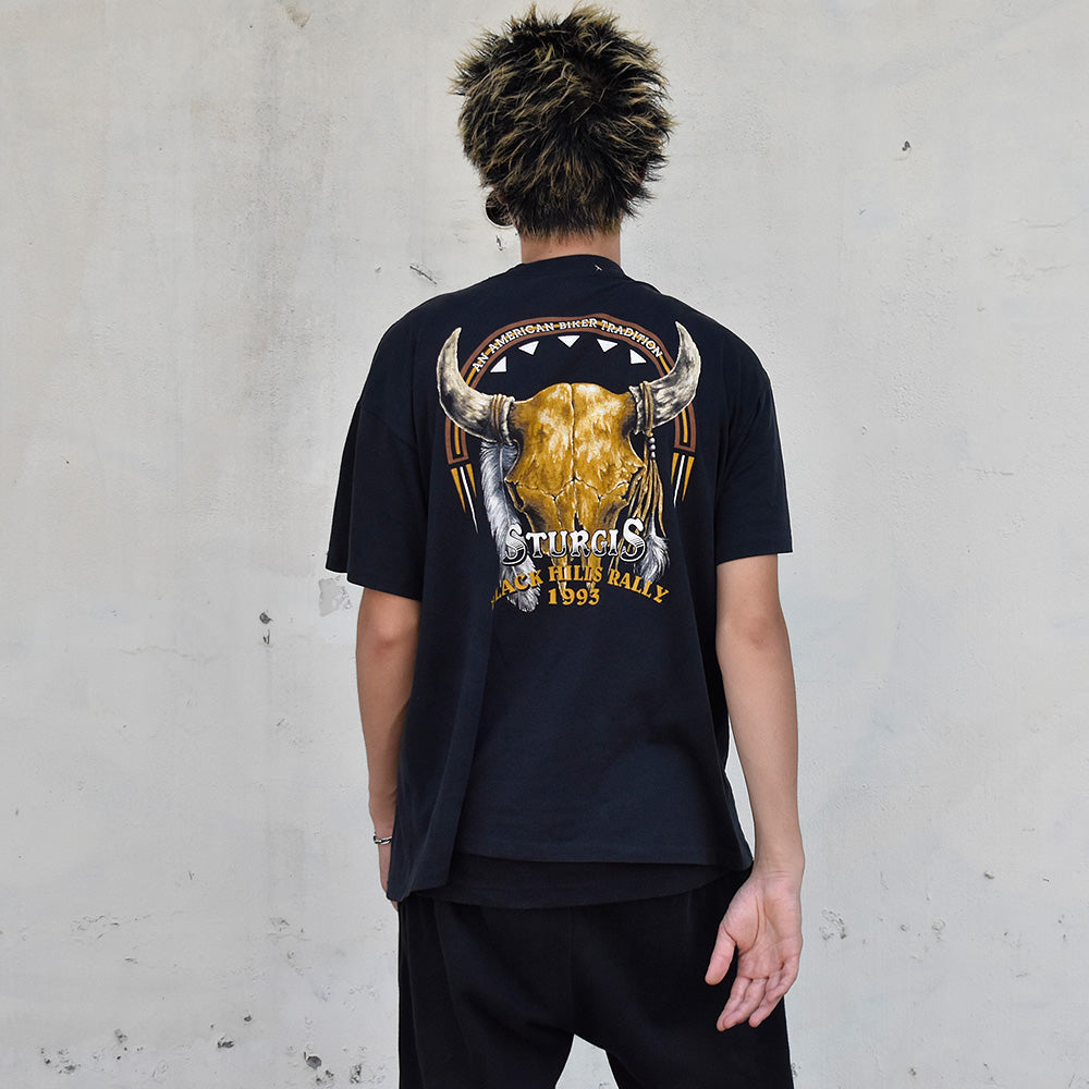 90's “Sturgis Black Hills Rally” スカル バイク Tシャツ 250823H