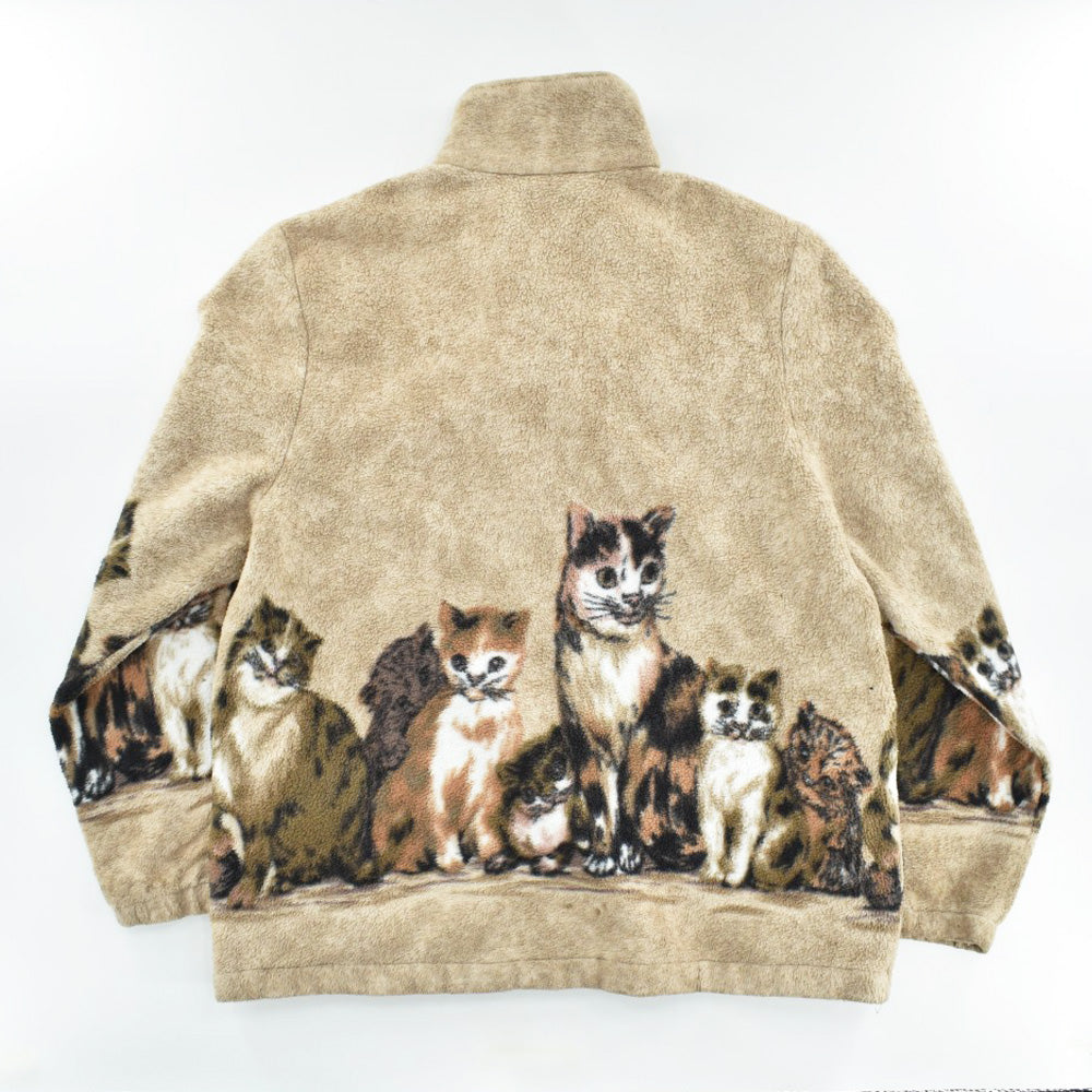 90's 猫 フリースジャケット 260224H