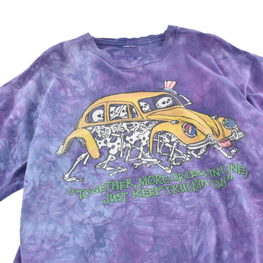 90's Liquid Blue Grateful Dead "Just Keep Truckin' On" タイダイ ロックTシャツ 260714H