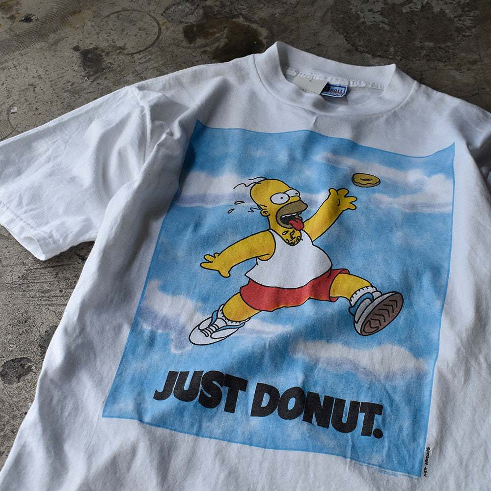 シンプソンズ JUST DONUT ホーマー パロディ Tシャツ 1996年 USA製 ヴィンテージ