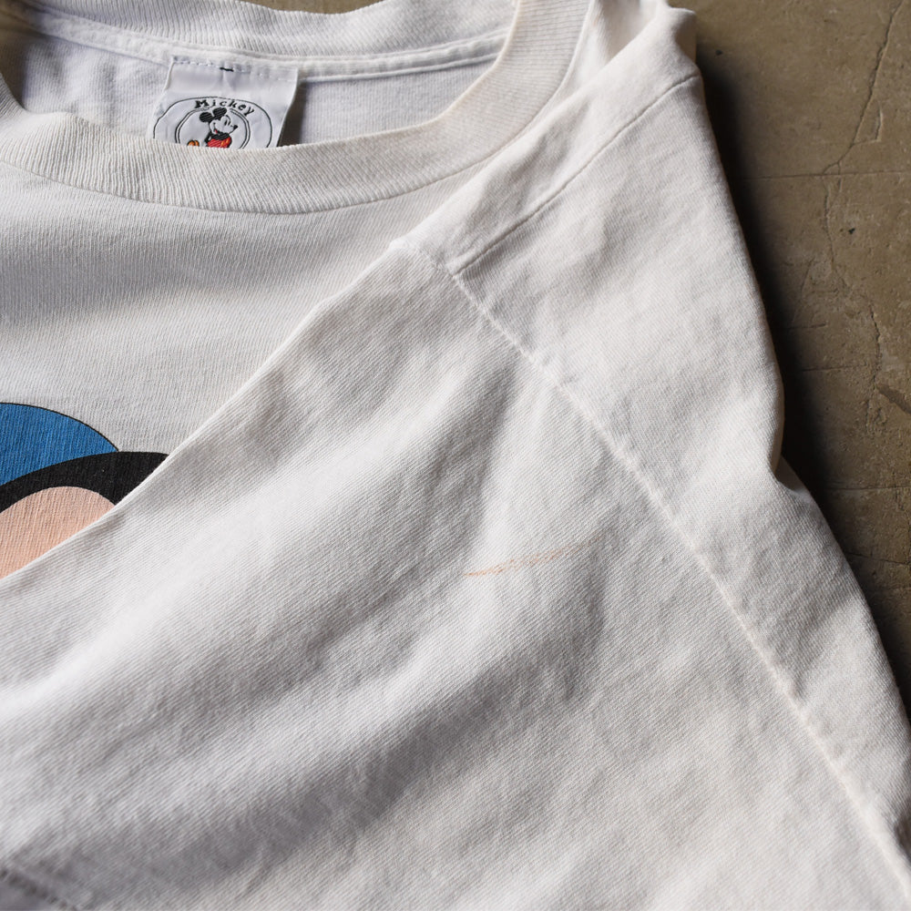 90’s Disney 大判プリント “Mickey” キャラクターTシャツ 250421