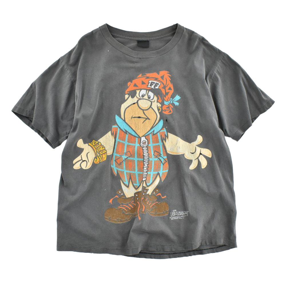 90's THE FLINTSTONES "FRED" 両面プリント キャラT USA製 260626H