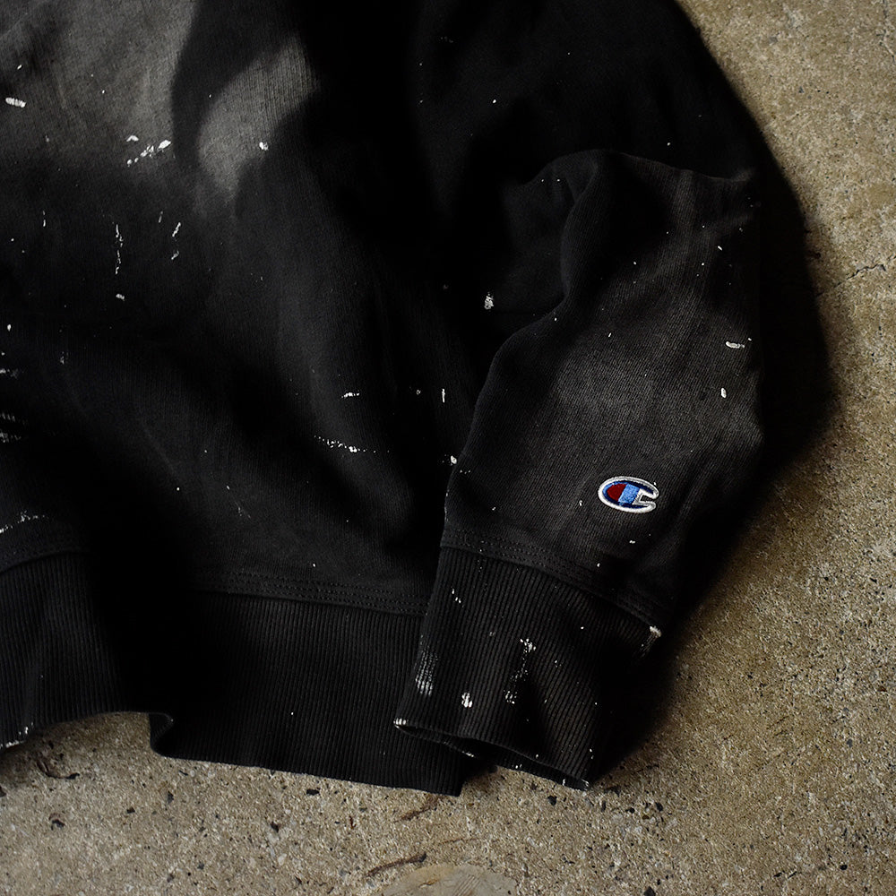 ペンキ！ Champion ブラック クルーネックスウェット 250123H