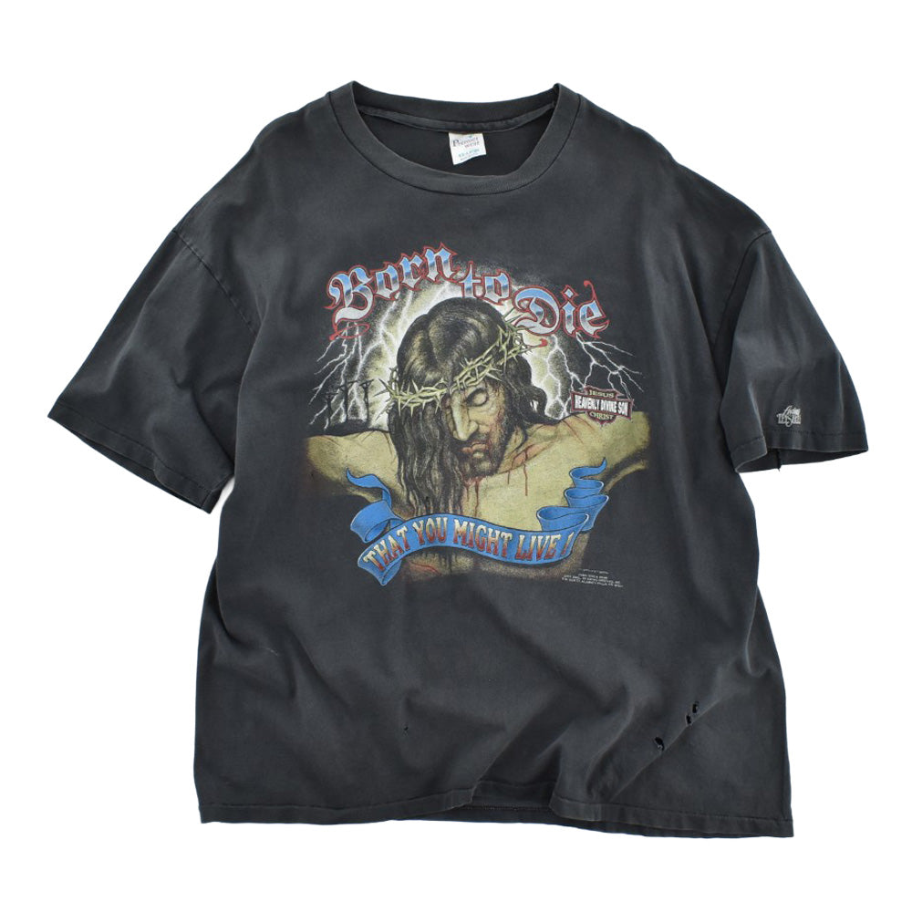 90's Living Epistles "BORN TO DIE" ジーザス ハーレー パロディTシャツ USA製 260818H