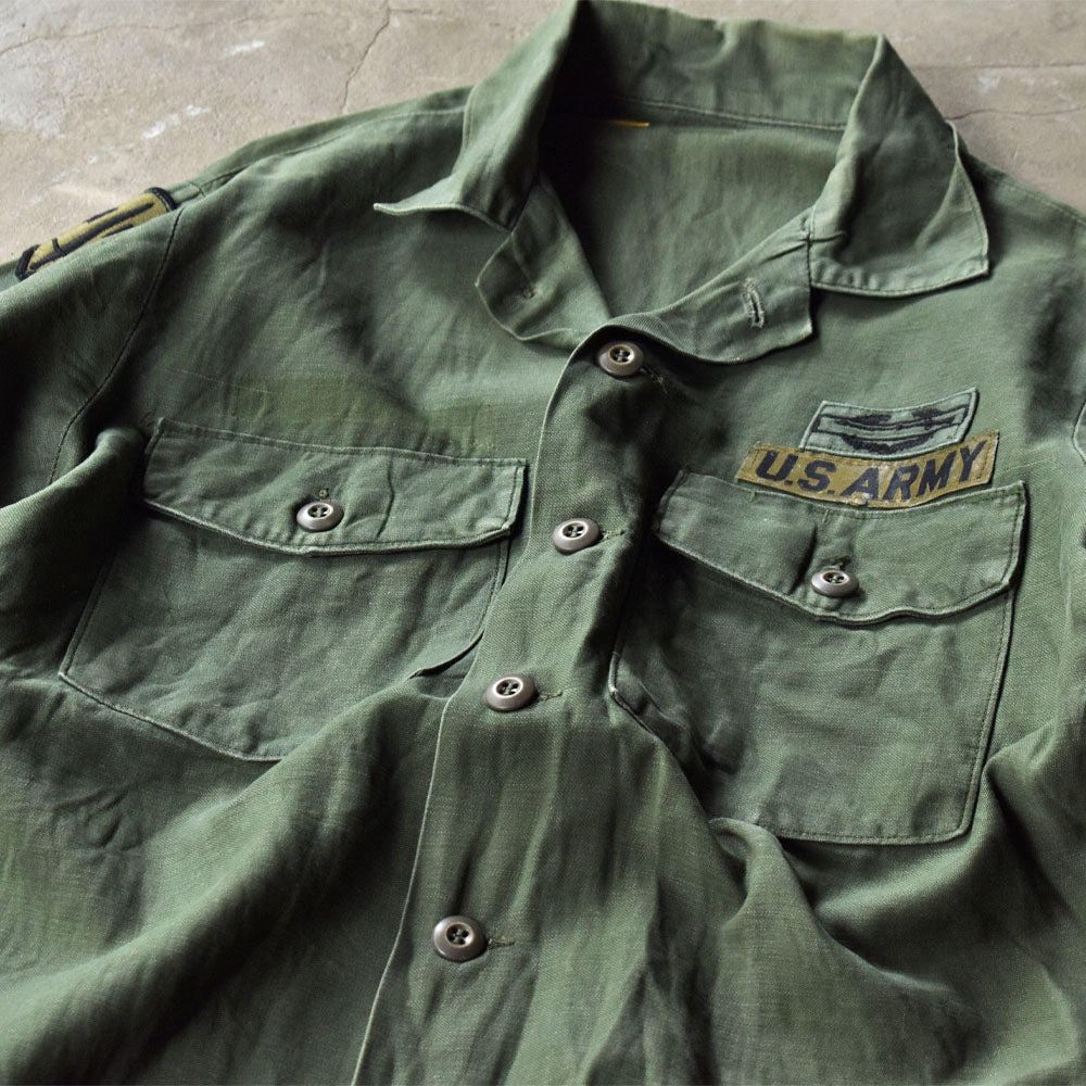 70's　U.S.ARMY シャツ袖 7th ユーティリティシャツ　230911