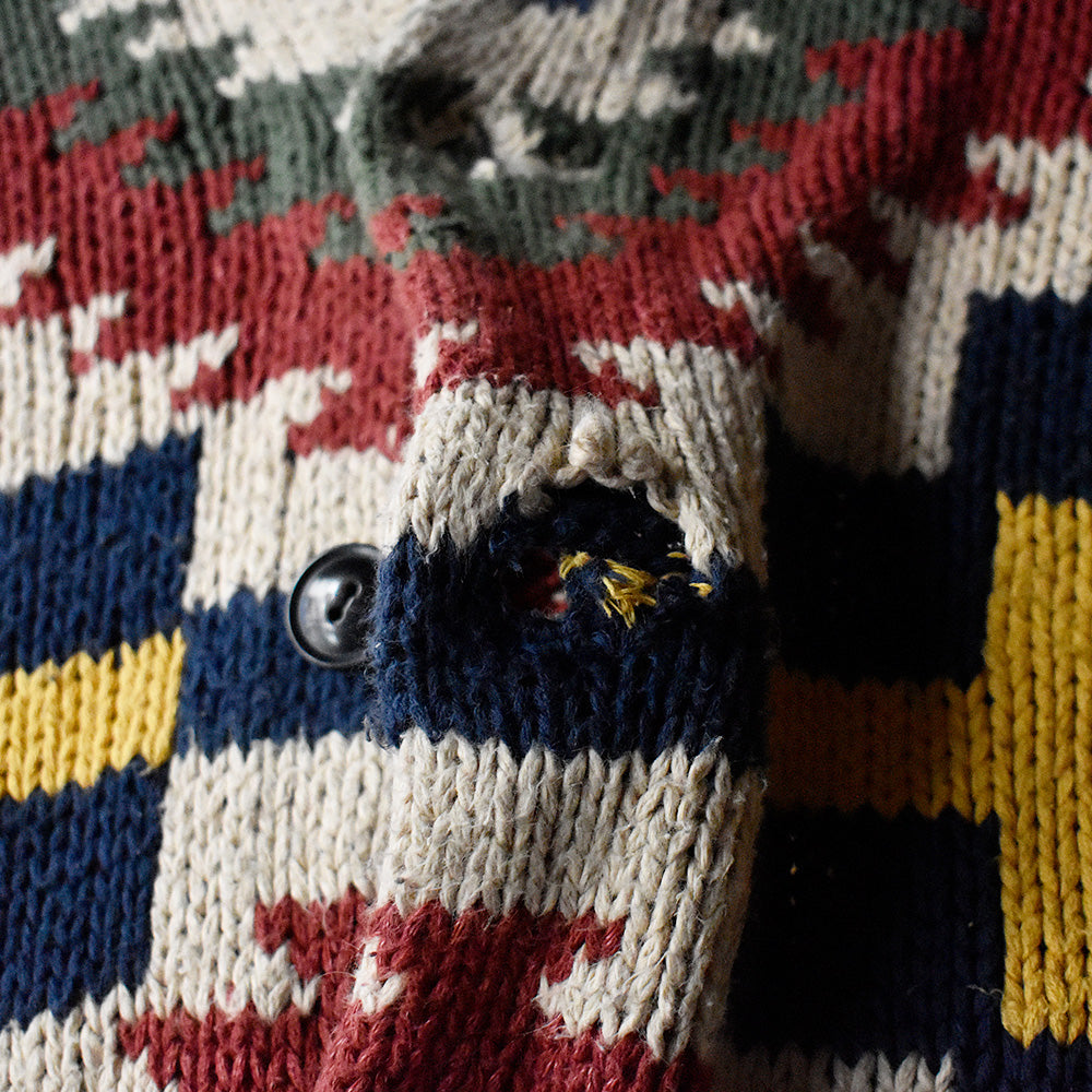 DENIM&SUPPLY RALPH LAUREN ショールカラー ネイティブ柄 カーディガン 241120H