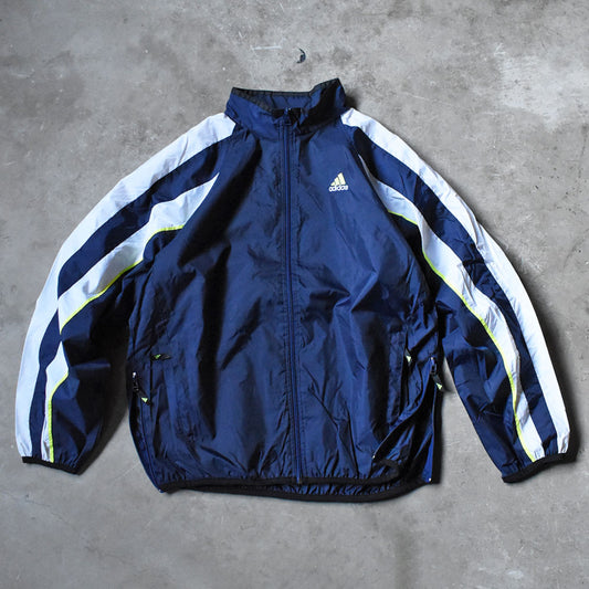 90's adidas サイドジップ付き ナイロン トラックジャケット 250301H