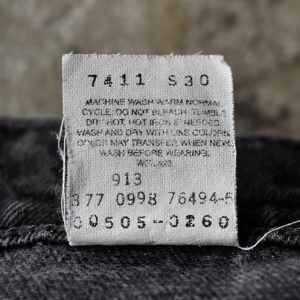 90's Levi's 505 ブラックデニムパンツ 231004H