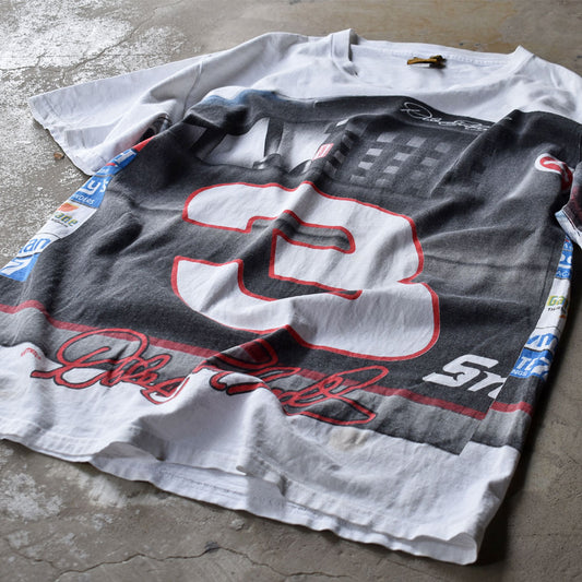 90's　NUTMEG "Dale Earnhardt/デイル・アーンハート #3" AOP！ レーシングTシャツ　USA製　230603