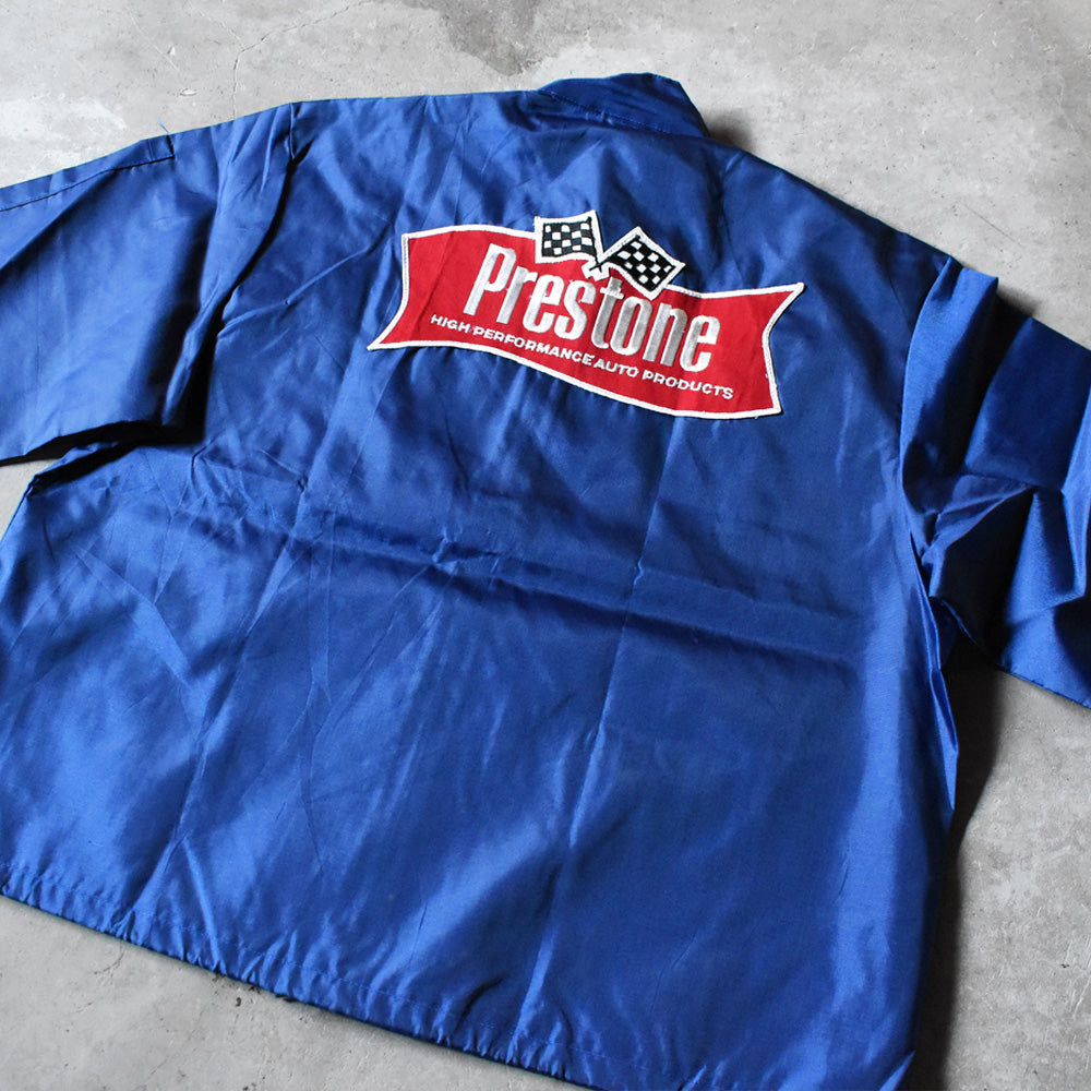 70’s デッドストック！ Prestone ワッペン付き レーシング ナイロンジャケット 250124