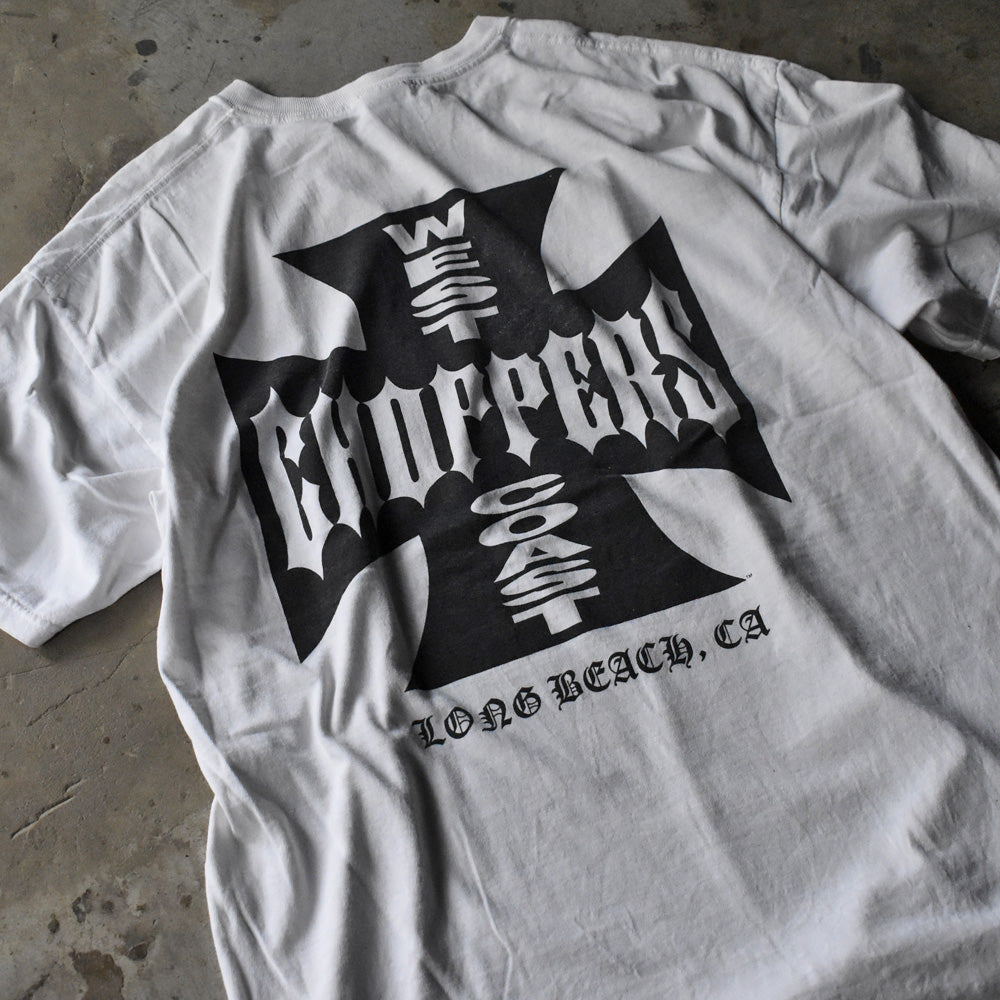 90-00's Anvil “WEST COAST CHOPPERS” 両面プリント クロスロゴ Tシャツ 240429