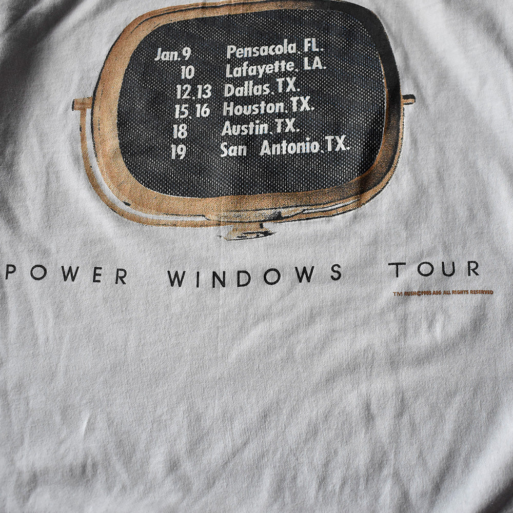 80's Rush “Power Windows“ Tour ラグランスリーブTシャツ 240824H