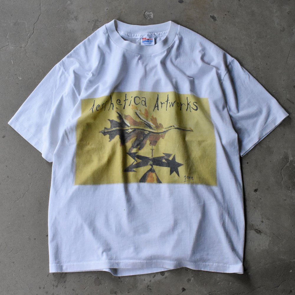 90's “Aesthetica Artworks” アート Tシャツ 240704