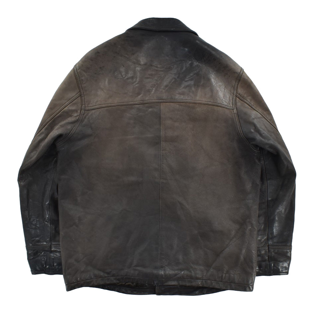 90's Tibet フェード レザーカーコート 261009H