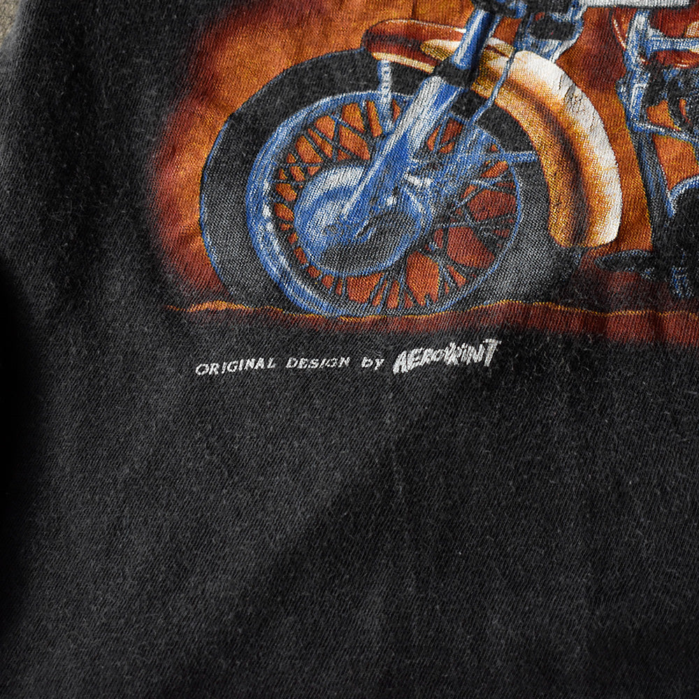90's FOLLOW THE SPIRIT “Indian×Bike” バイク Tシャツ 250901H