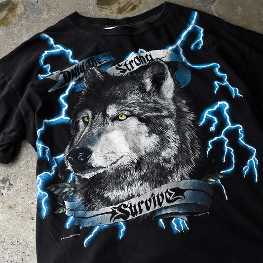 90’s AMERICAN THUNDER "ウルフ" Tシャツ 250604H