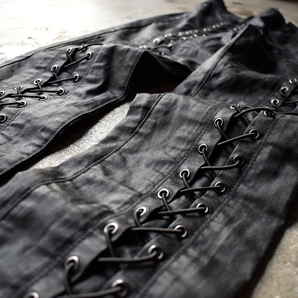 Y2K Denim Avenue レースアップ ストレッチパンツ 240511H