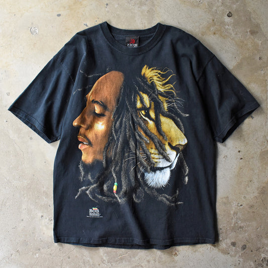 Y2K Bob Marley “Lion Face Merge” レゲエ Tシャツ 250808