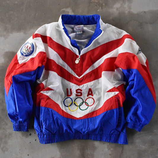 90’s APEX ONE “UNITED STATES OLYMPIC TEAM”ナイロンプルオーバー 240322