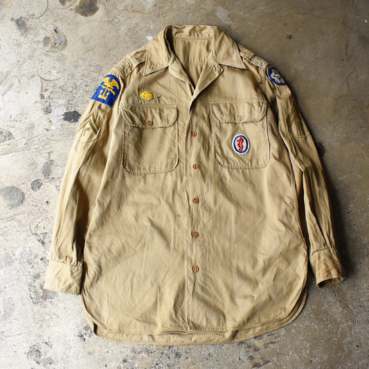 40's~50's U.S.ARMY ワッペン マチ付き チノシャツ 250511H