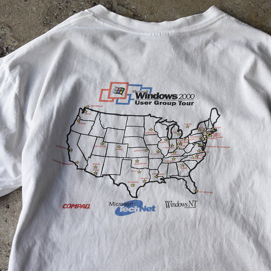 Y2K Microsoft “Windows 2000” Tシャツ 250509H